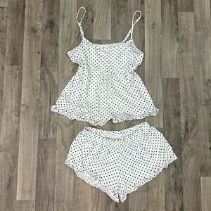 Vintage y2k polka dot loungewear pajama cami set